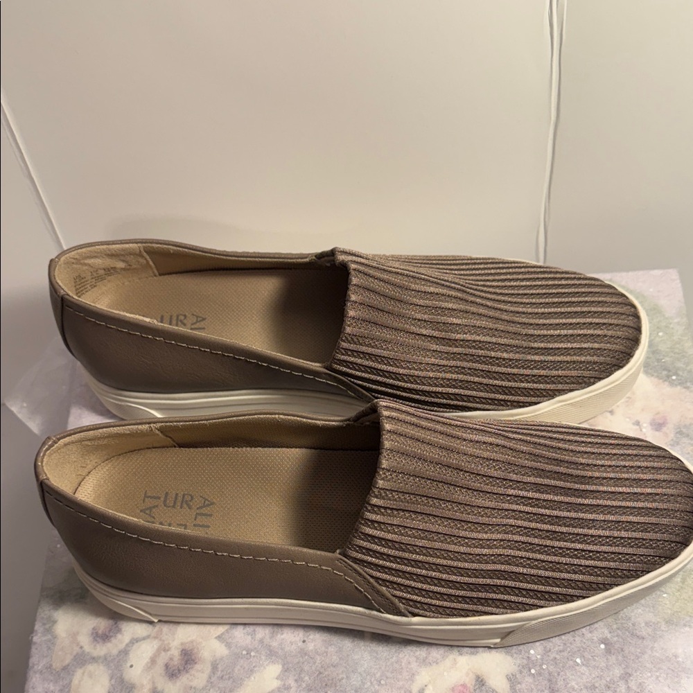 Naturalizer Tan and Brown Men's Slip-On Loafers